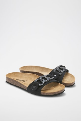 Mules en nubuck Rosso Noir