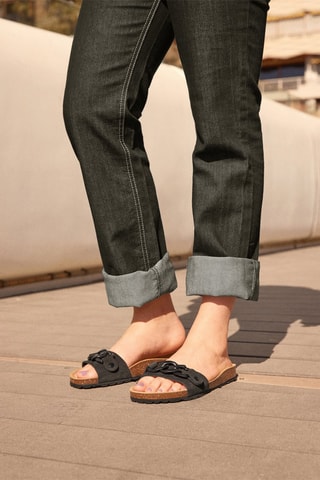 Mules en nubuck Rosso Noir
