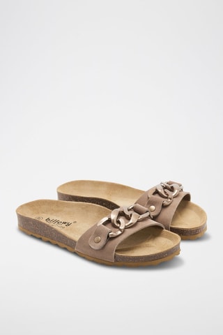 Mules en nubuck Rosso Beige