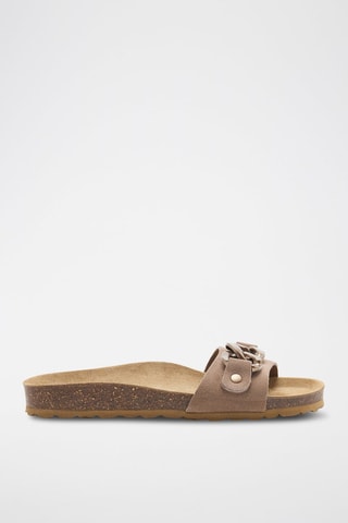 Mules en nubuck Rosso Beige