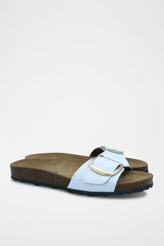 Mules en cuir Rosso Blanc