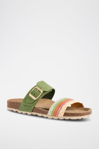Mules en nubuck Vert clair