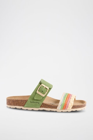 Mules en nubuck Vert clair