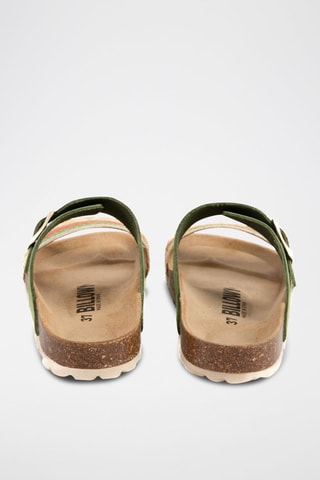 Mules en nubuck Vert clair