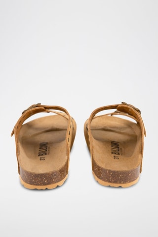 Mules en nubuck Marron