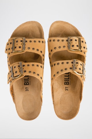 Mules en nubuck Marron