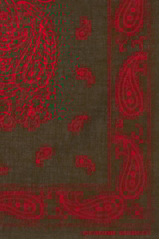 Bandana - Kaki et rouge