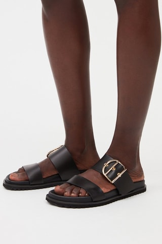 Sandales en cuir - Noir