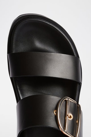 Sandales en cuir - Noir