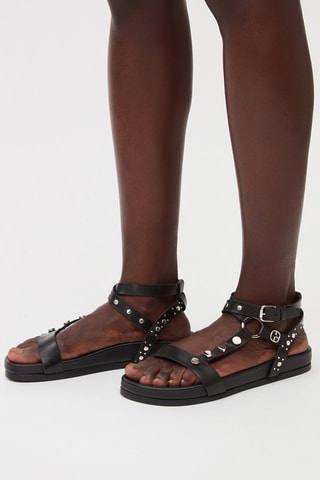 Sandales en cuir - Noir