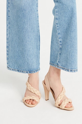 Sandales en cuir d'agneau - Beige
