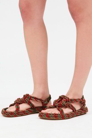 Sandales - Vert et rouge