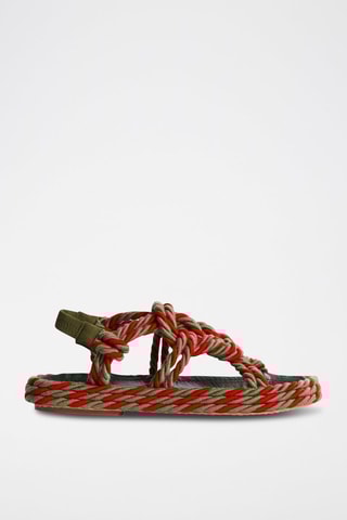 Sandales - Vert et rouge