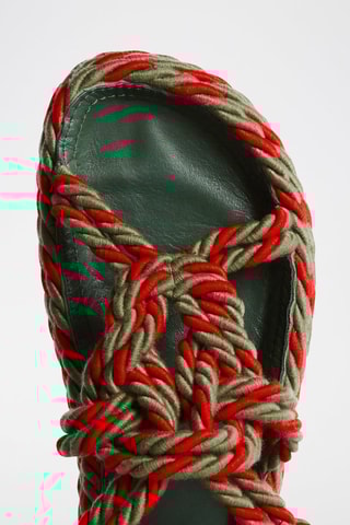 Sandales - Vert et rouge