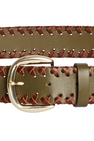 Ceinture en cuir - Kaki