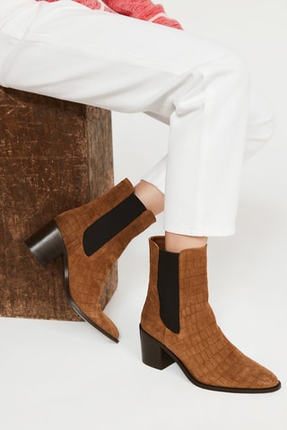 Bottines Chelsea en nubuck - Camel