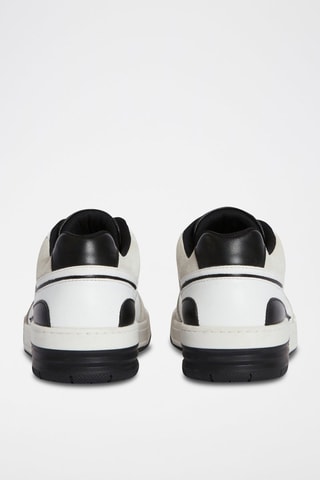 Baskets en cuir - Blanc et noir