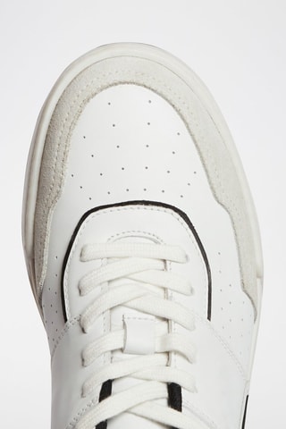 Baskets en cuir - Blanc et noir