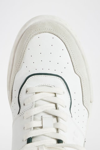 Baskets en cuir - Blanc et vert