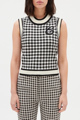 Pull sans manches - Noir et blanc