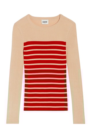 Pull - Rouge et beige