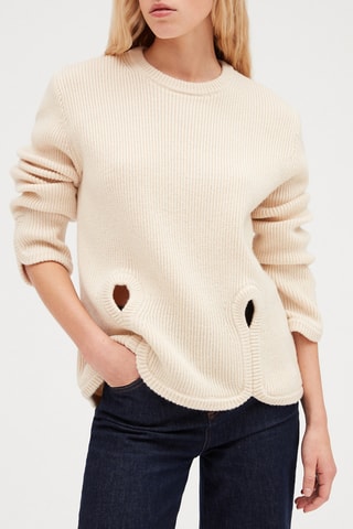 Pull en laine mélangée - Beige