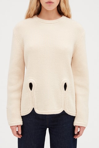 Pull en laine mélangée - Beige