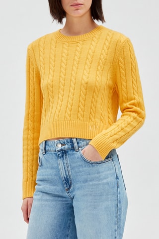Pull en laine et cachemire - Jaune