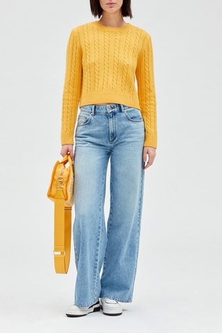 Pull en laine et cachemire - Jaune