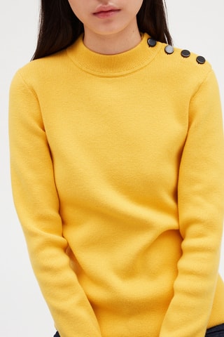 Pull en laine mélangée - Jaune
