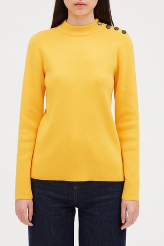 Pull en laine mélangée - Jaune