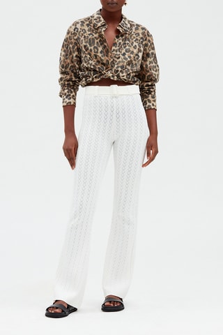 Pantalon en maille - Blanc