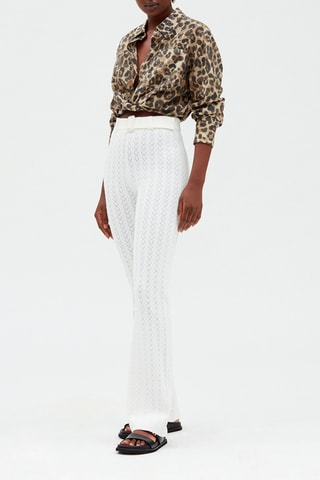 Pantalon en maille - Blanc