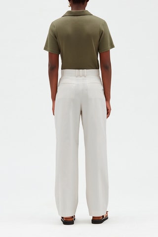 Pantalon à pinces large - Blanc