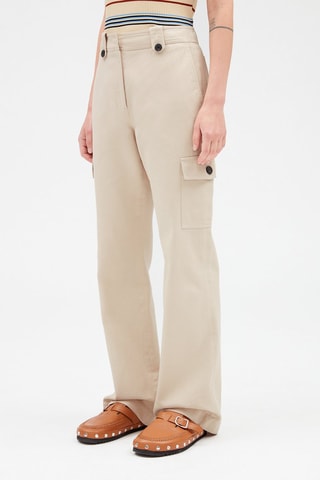 Pantalon cargo large - Beige