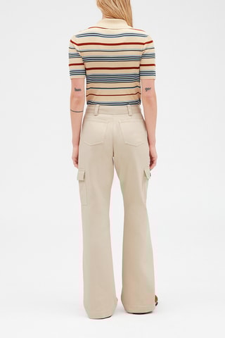 Pantalon cargo large - Beige