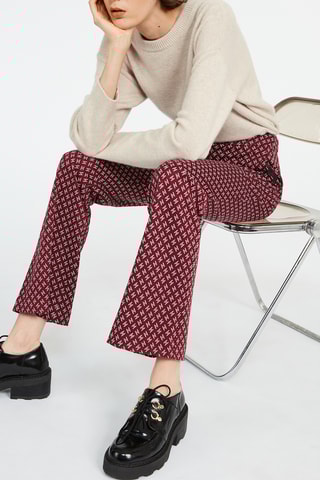 Pantalon wide legs - Bordeaux