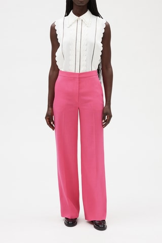 Pantalon taille haute - Rose