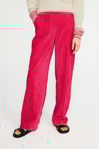 Pantalon wide legs en velours - Fuchsia