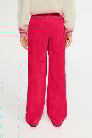 Pantalon wide legs en velours - Fuchsia