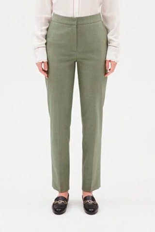 Pantalon droit en lin - Vert