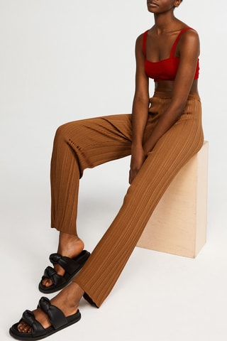 Pantalon bootcut - Camel