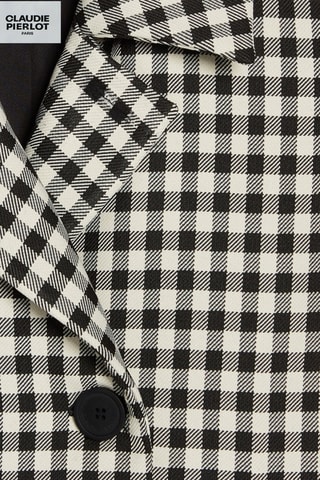 Manteau à carreaux - Blanc et noir