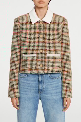 Veste - Ecru et rouge