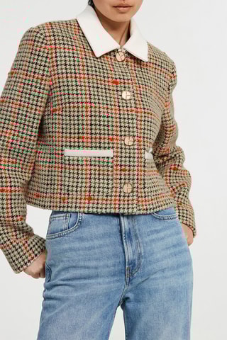 Veste - Ecru et rouge
