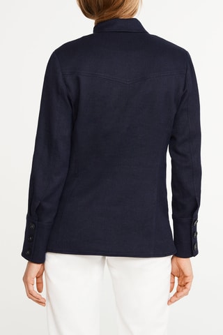 Surchemise en lin - Bleu marine