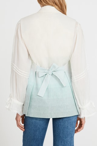 Blazer sans manches en lin - Ecru