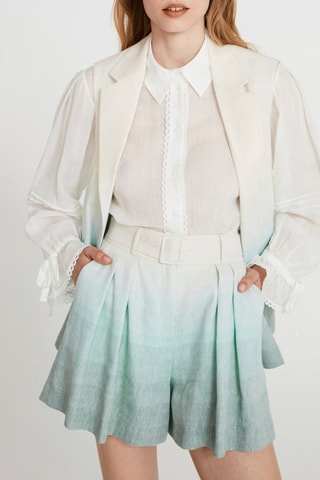 Blazer sans manches en lin - Ecru
