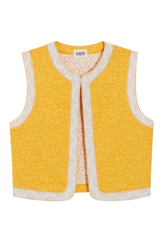 Veste sans manches. - Blanc et jaune