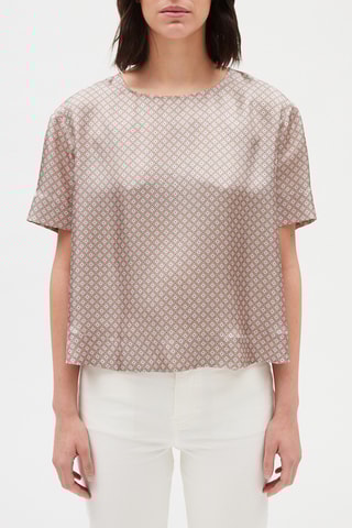 Top en soie - Beige